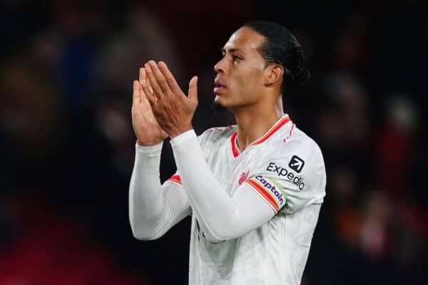 Virgil van Dijk react following the draw (Mike Egerton/PA) Nottingham Forest
