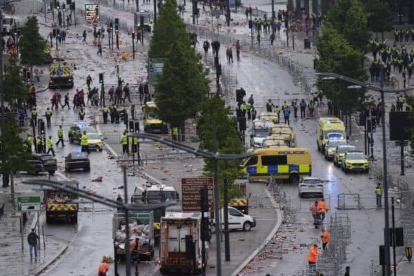 Emergency services descended on Water Street (Danny Lawson/PA)