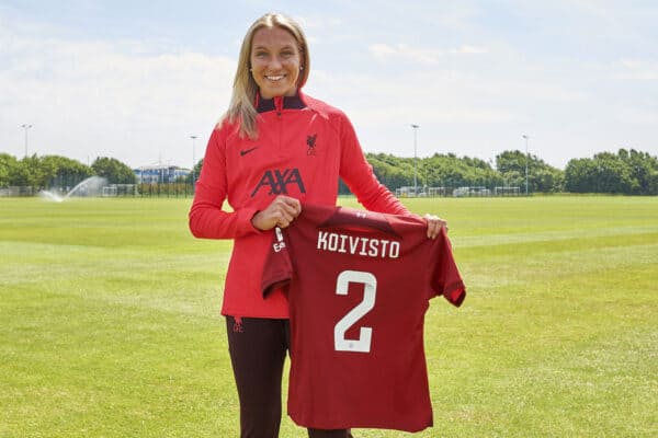 Liverpool FC Women sign Emma Koivisto at Solar Campus, 15/06/22. Photo: Nick Taylor/LFC