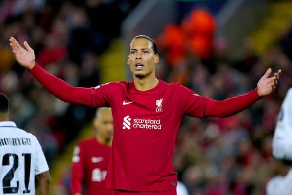 Liverpool’s Virgil van Dijk accepts staging a comeback against Real Madrid is “almost impossible” (Peter Byrne/PA)