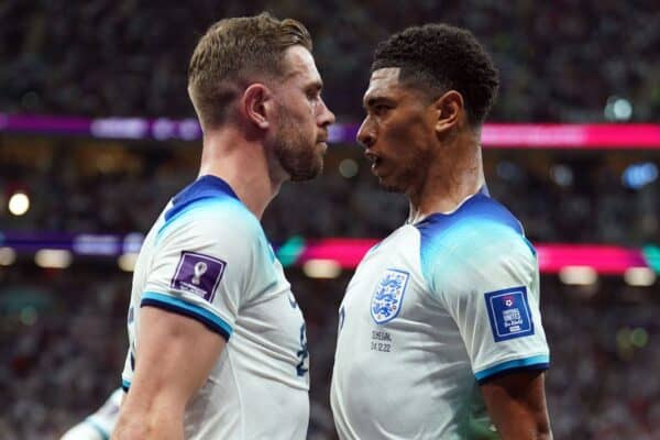 Jordan Henderson (left) has been impressed by England colleague Jude Bellingham (Mike Egerton/PA)