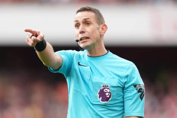 Referee David Coote during the Premier League match at the Emirates Stadium, London. Picture date: Saturday May 4, 2024.