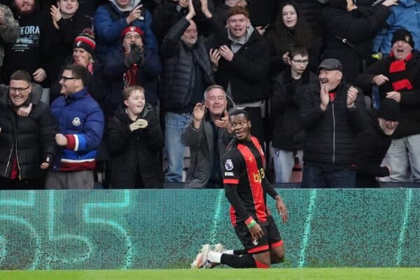 Bournemouth's Dango Ouattara celebrates scoring their side's second goal of the game during the Premier League match at the Vitality Stadium, Bournemouth. Picture date: Saturday January 25, 2025.