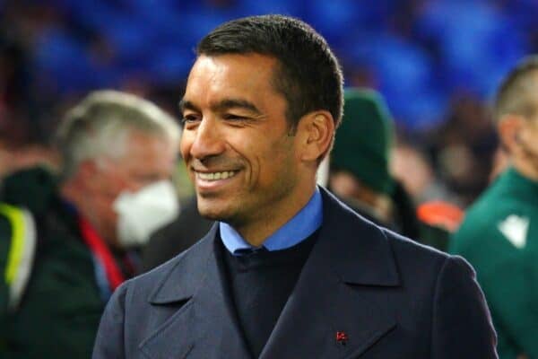 Rangers manager Giovanni van Bronckhorst prior to the UEFA Champions League, Group A match at Anfield, Liverpool. Picture date: Tuesday October 4, 2022. (PA)