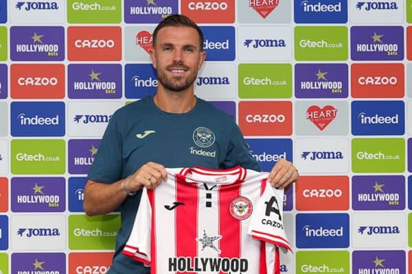 Handout photo dated 15/07/2005 provided by Brentford FC of new signing Jordan Henderson. Brentford complete the signing of Jordan Henderson, with the England international joining the club on a free transfer after departing Ajax this summer. Issue date: Tuesday July 15, 2025.