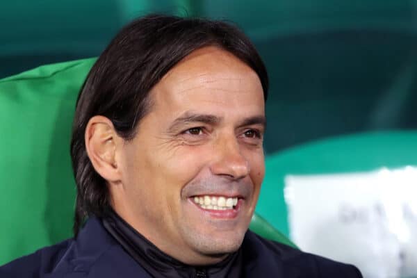 Lazio manager Simone Inzaghi during the UEFA Europa League group E match at Celtic Park, Glasgow. PA Photo. Picture date: Thursday October 24, 2019. See PA story SOCCER Celtic. Photo credit should read: Steve Welsh/PA Wire