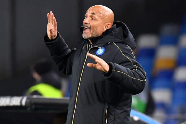 Napoli manager Luciano Spalletti on the touchline during the UEFA Europa League, Group C match at Stadio Diego Armando Maradona, Naples. Picture date: Thursday December 9, 2021.