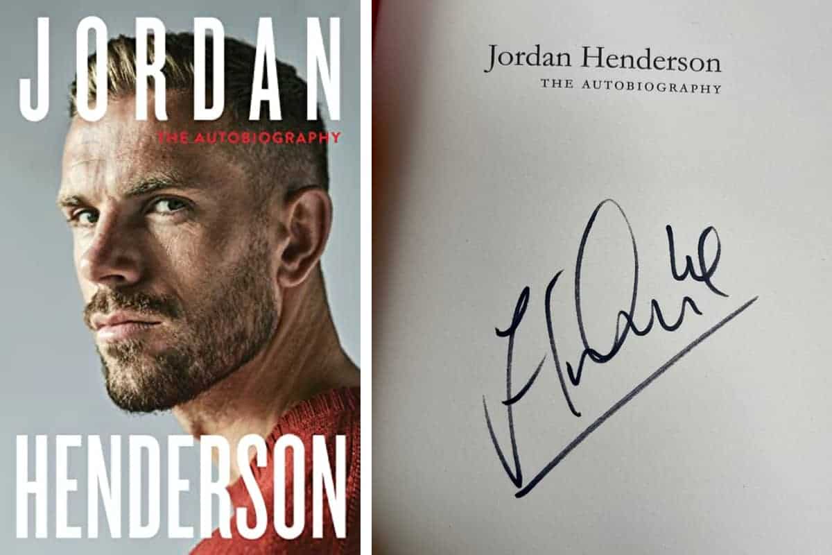 Menangkan salinan Jordan Henderson: The Autobiography yang ditandatangani