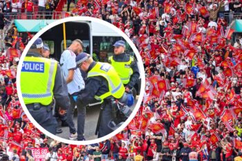 manunitedfanarrestedwembley