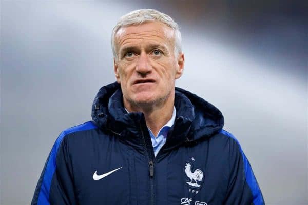 PARIS, FRANCE - Friday, November 10, 2017: France head coach Didier Deschamps before the international friendly match between France and Wales at the Stade de France. (Pic by David Rawcliffe/Propaganda)