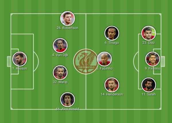 Liverpool fc line up hotsell