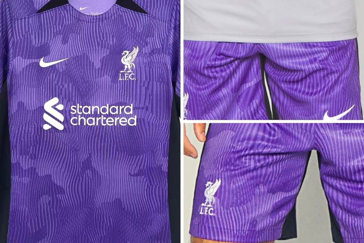 Full Liverpool third kit for 2023/24 with purple shorts now leaked