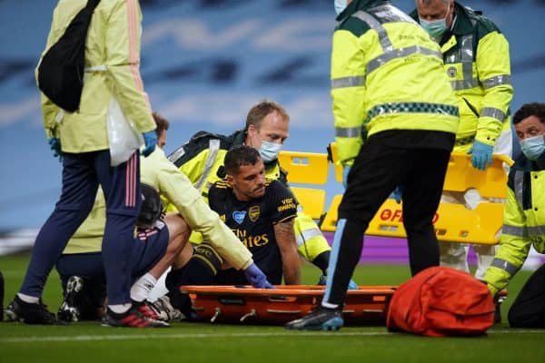 Arsenal had an injury nightmare as first Granit Xhaka (pictured) and then Pablo Mari were forced off (Dave Thompson/NMC Pool/PA)